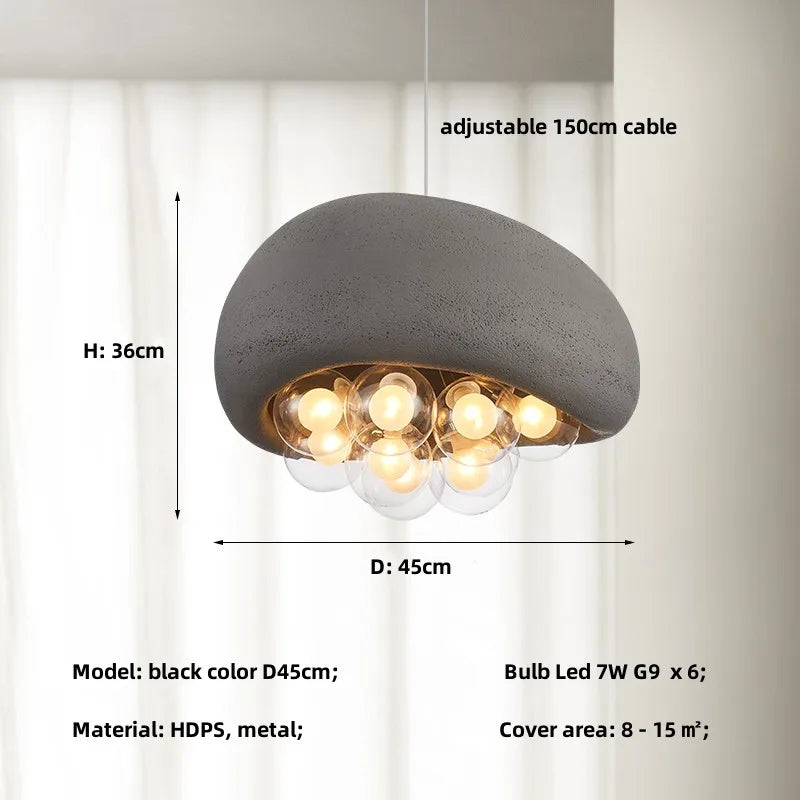Afralia™ Nordic G9 LED Pendant Lights with HDPS Glass Shades for Dining Room