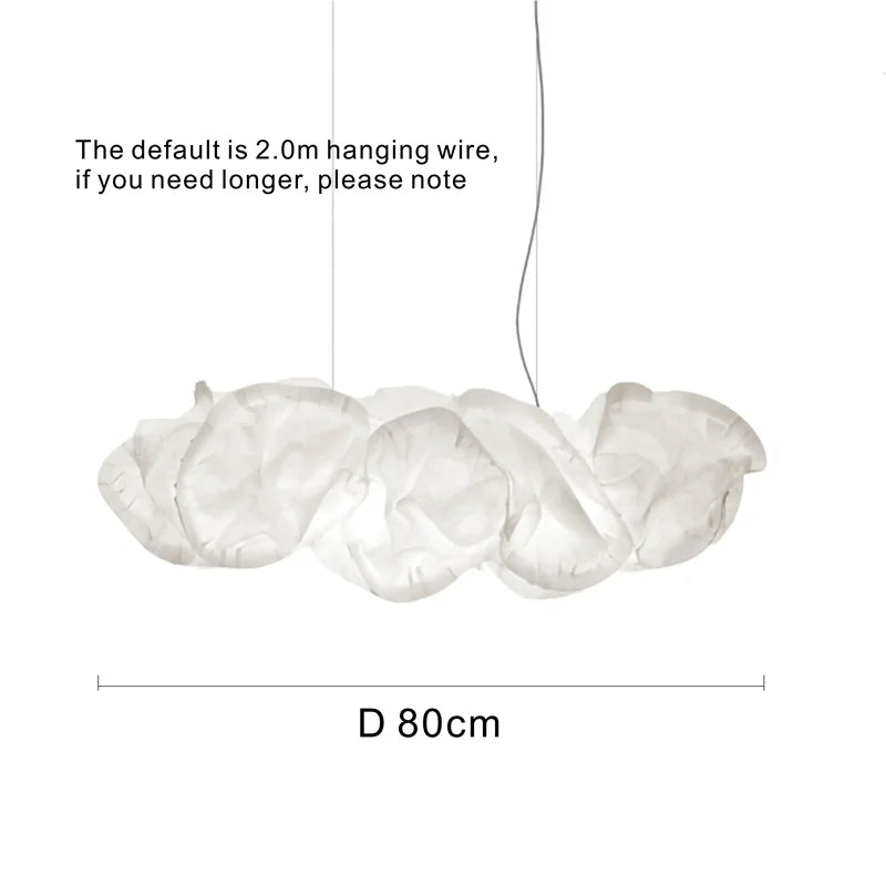 Afralia™ Cloud White Pendant Light: Rice Paper Ball Lampshade for Kitchen Island, Restaurant & Kids Room