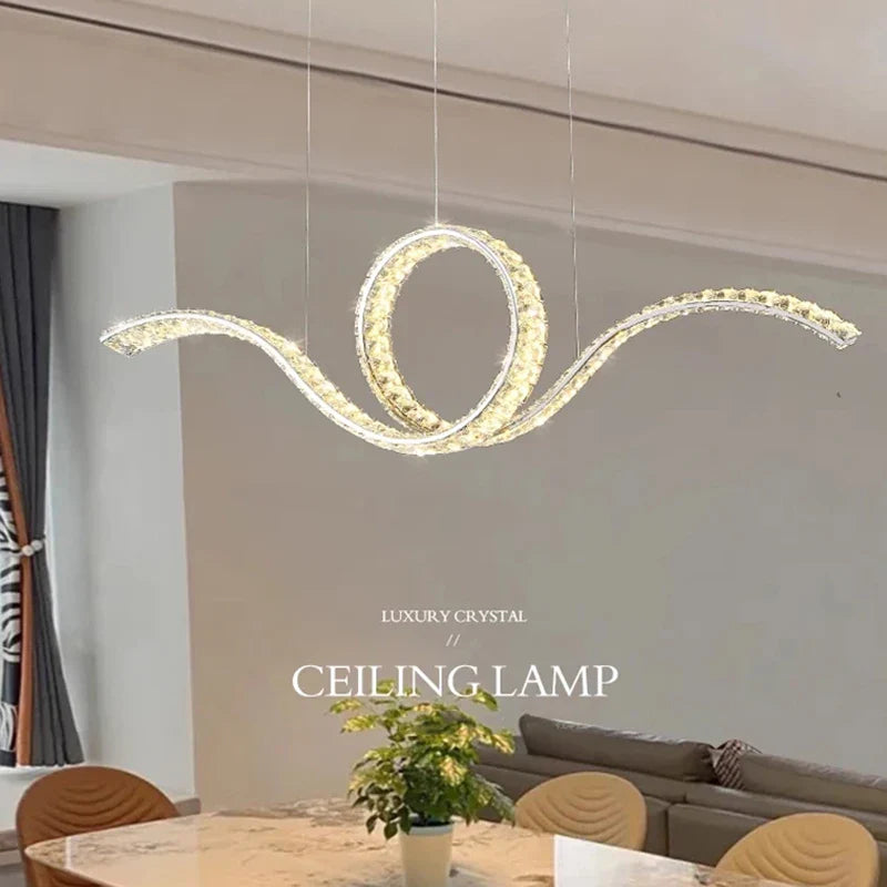 Afralia™ LED Crystal Chandeliers: Elegant Lighting for Dining Room and Bar Decor