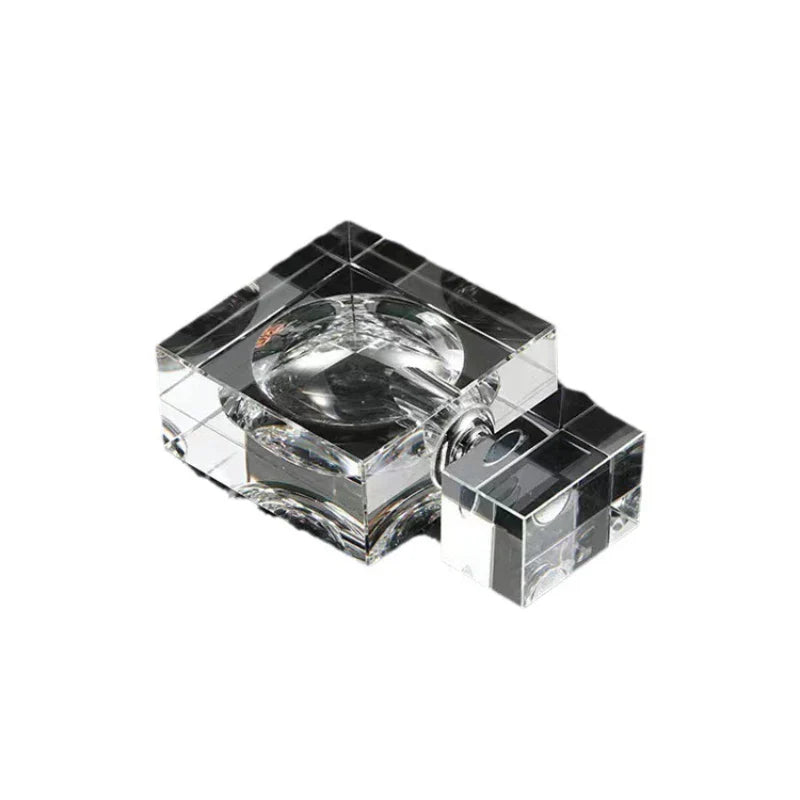 Afralia™ Crystal Perfume Bottles: Elegant Transparent Square Storage Tank for Home Decor