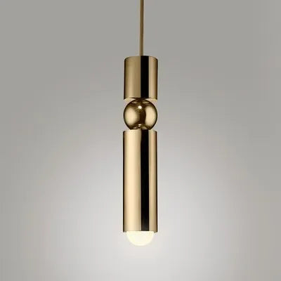 Afralia™ Black Gold LED Tube Pendant Lamp for Home Shop Decoration