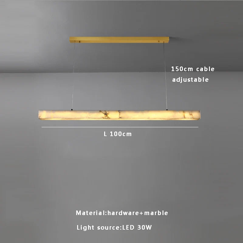 Afralia™ Marble Stone Hanging Lamp for Bar Dining Table Luxe Light Fixture