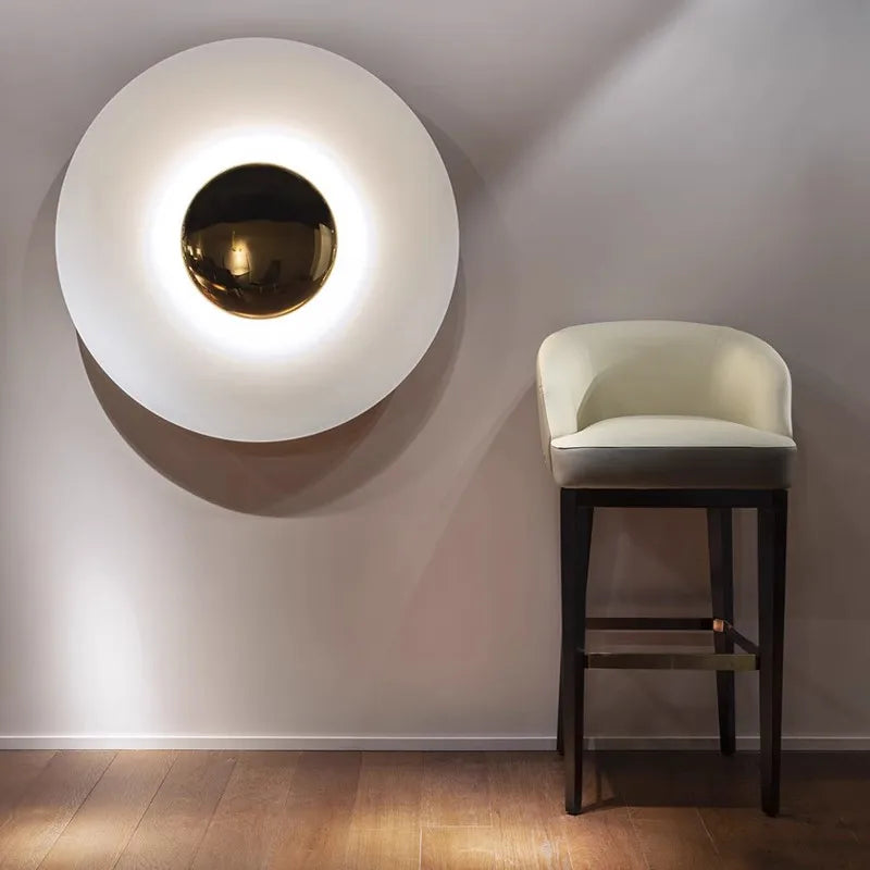 Afralia™ LED Circle Wall Lamp for Living Room, Office, Bedroom - Danish Design