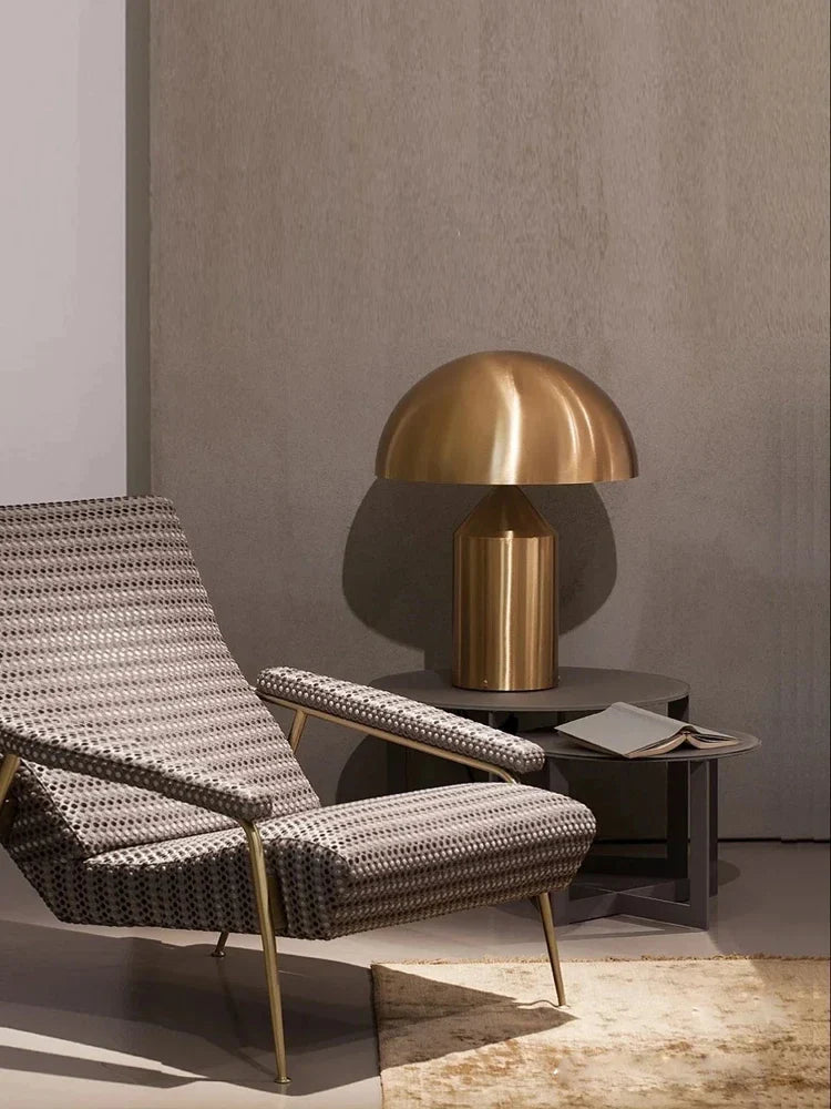 Afralia™ Golden Mushroom LED Desk Lamp for Home Decoration & Reading