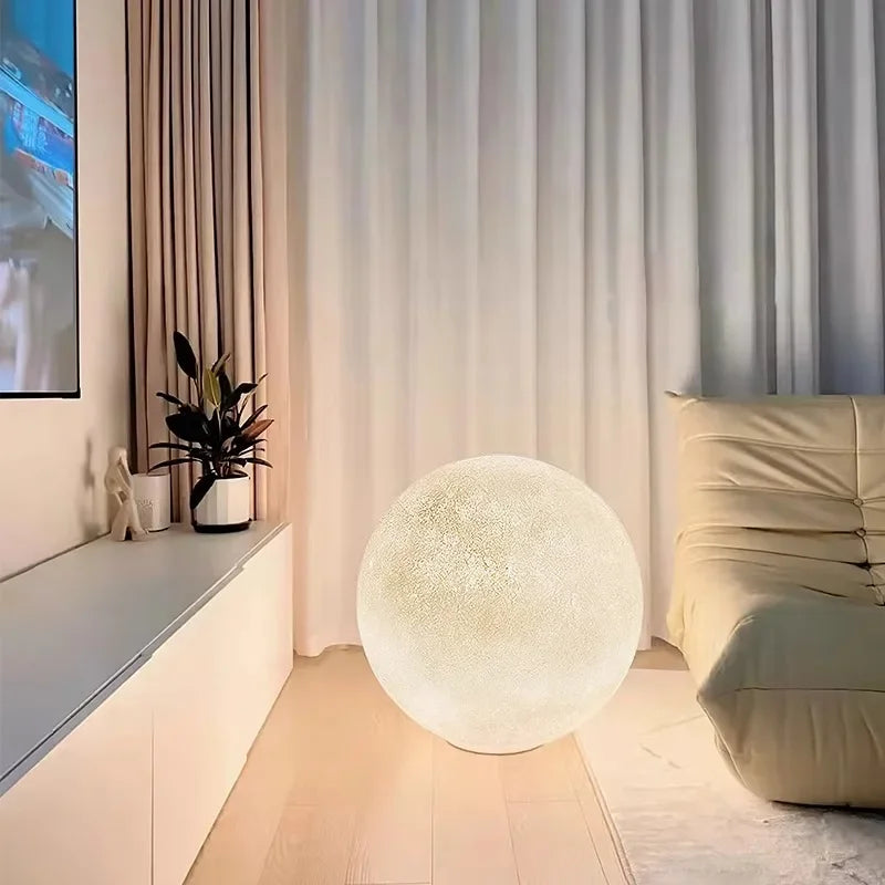 Afralia™ Nordic Moon LED Floor Lamp for Home Decoration and Bedroom Lighting