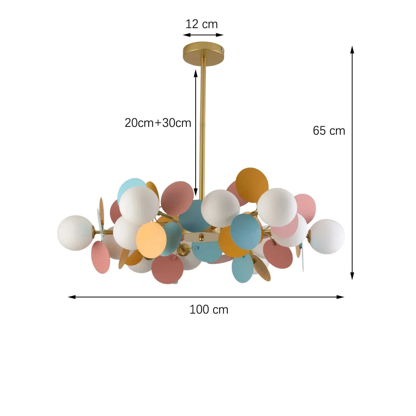 Afralia™ Colorful Chandelier Pendant Lamp for Bedroom Dining Living Room