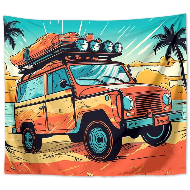 Afralia™ Sun Background Wall Tapestry for Home Decoration and Camping