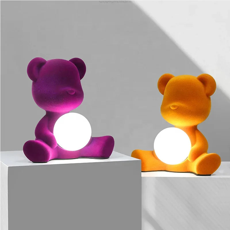 Afralia™ Teddy Bear Kids Desk Lamp