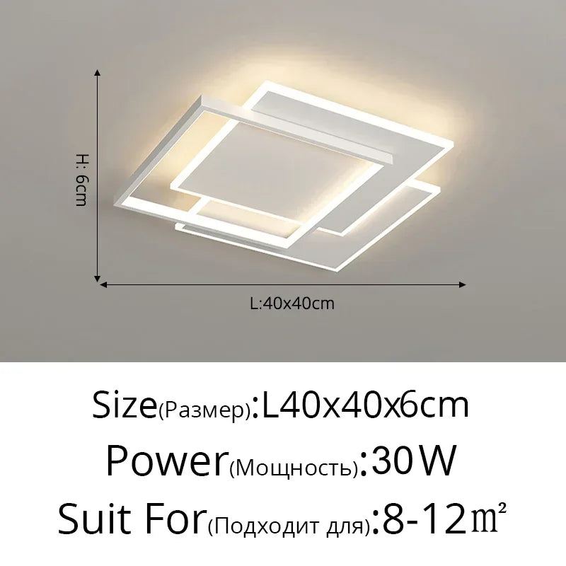 Afralia™ Modern Simplicity LED Ceiling Chandelier for Living Room Dining Kitchen Bedroom décor