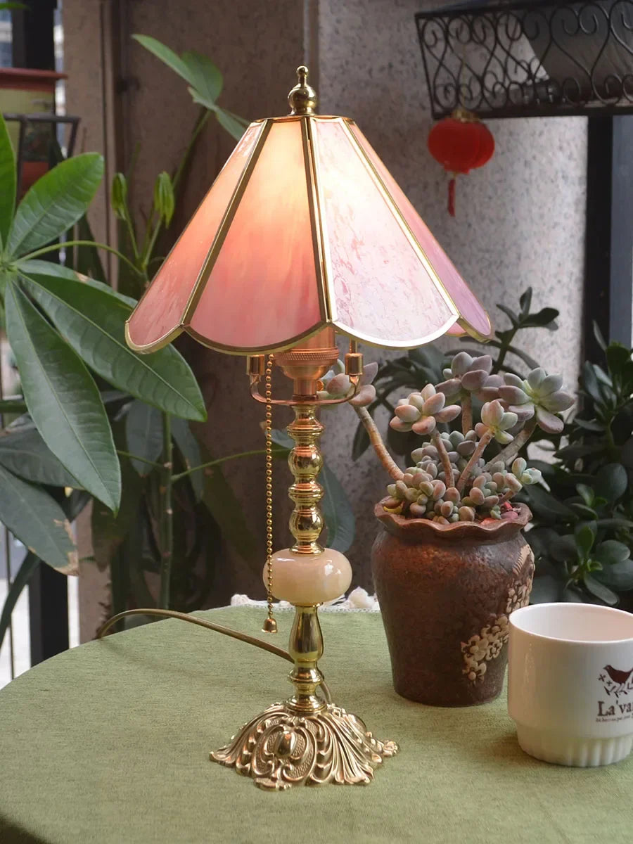 Afralia™ Brass Desk Lamp - French Retro Minimalist Light Luxury Bedroom Nostalgia