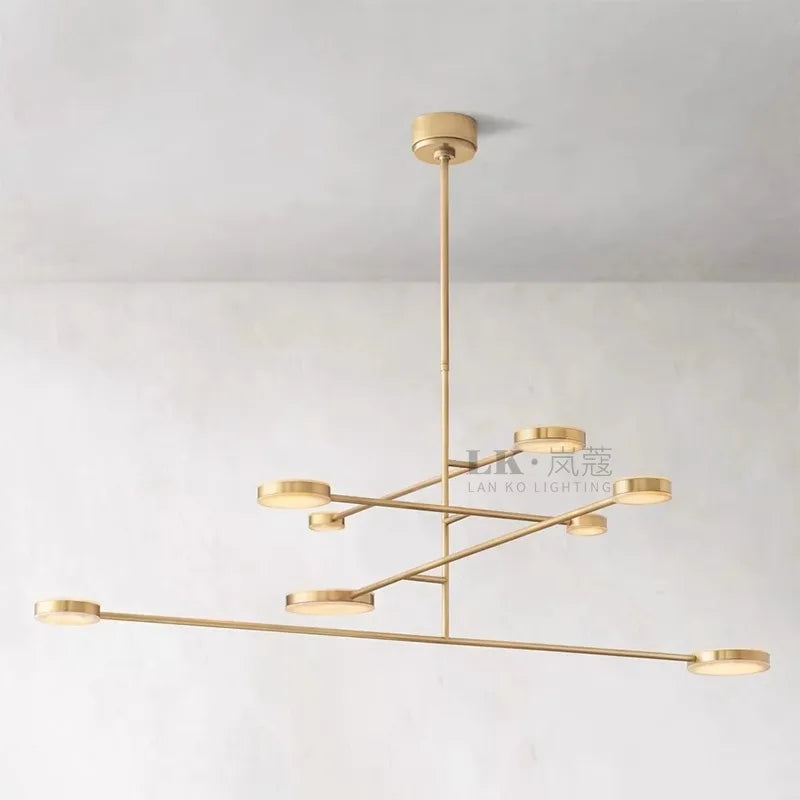 Afralia™ Copper Marble LED Chandelier for Dining Room & Kitchen