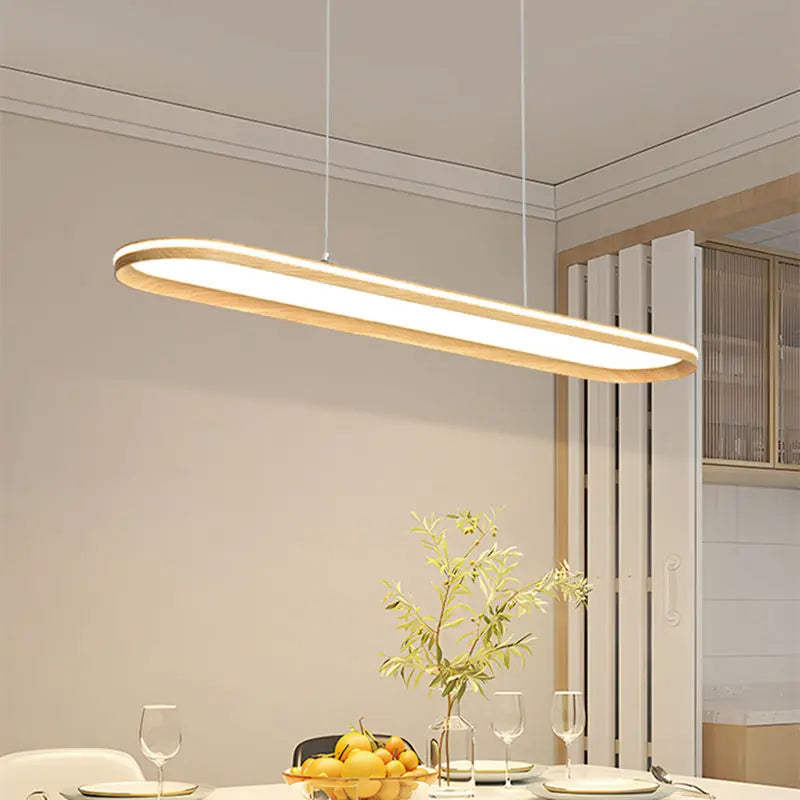 Afralia™ Modern Wooden Chandelier for Dining Room and Bar Décor