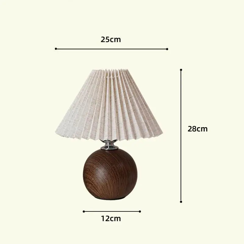 Afralia™ Ceramic Pleated Bedside Lamp: Elegant Nordic Decorative Table Lamp for Bedroom