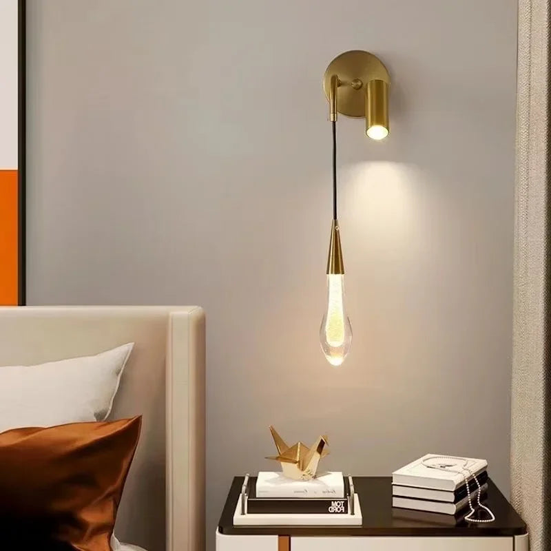 Afralia™ Modern LED Wall Light for Headboards & Background, Nordic Style Living Room Decoration