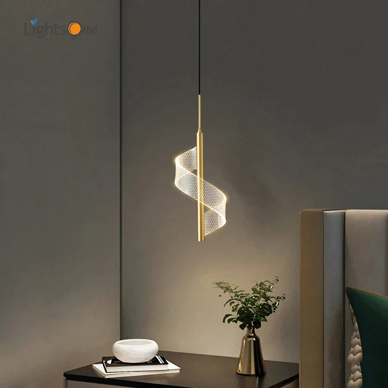 Afralia™ Copper Minimalist Pendant Light for Bedroom Bedside Ambiance