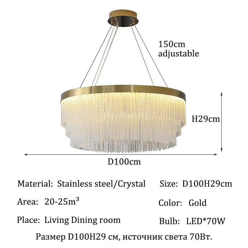 Afralia™ Crystal Modern Ceiling Chandelier Lights for Luxury Home Decorations