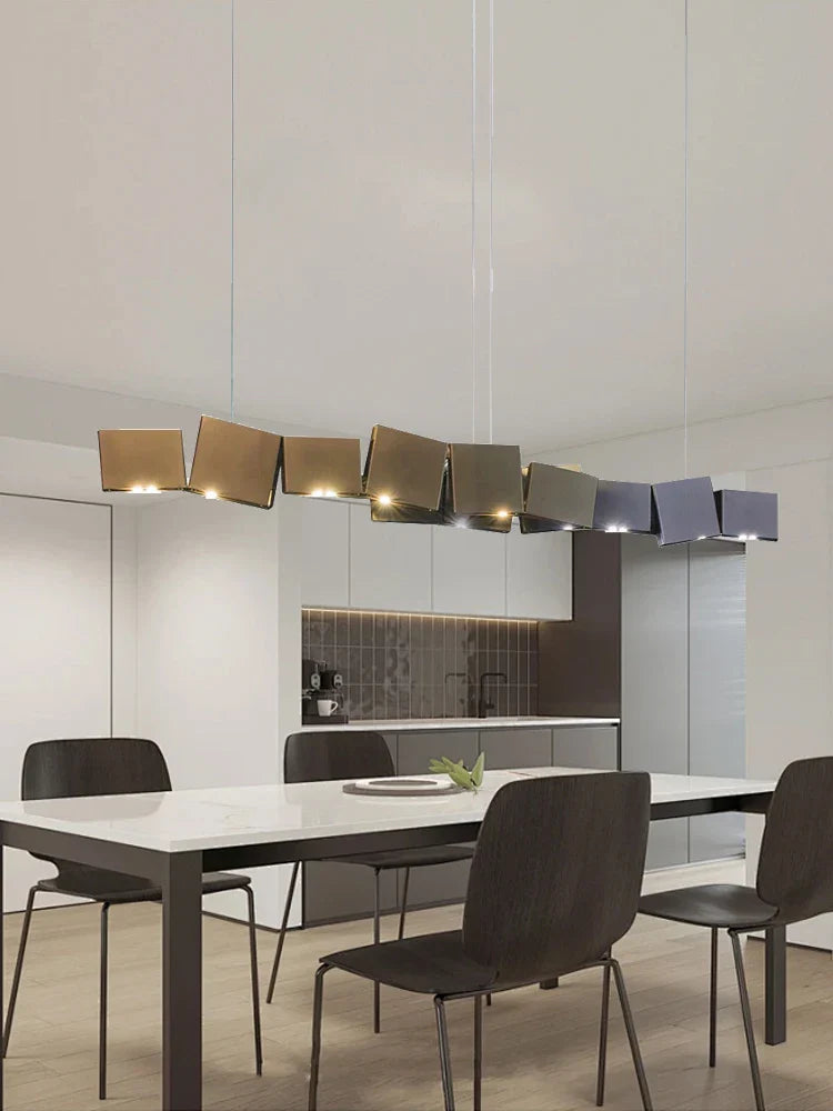 Afralia™ Box Shape Pendant Light for Dining Table Bar Kitchen Island Decor