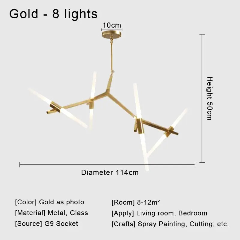 Afralia™ Glass LED Chandelier Ceiling Light for Modern Nordic Design Home Decor