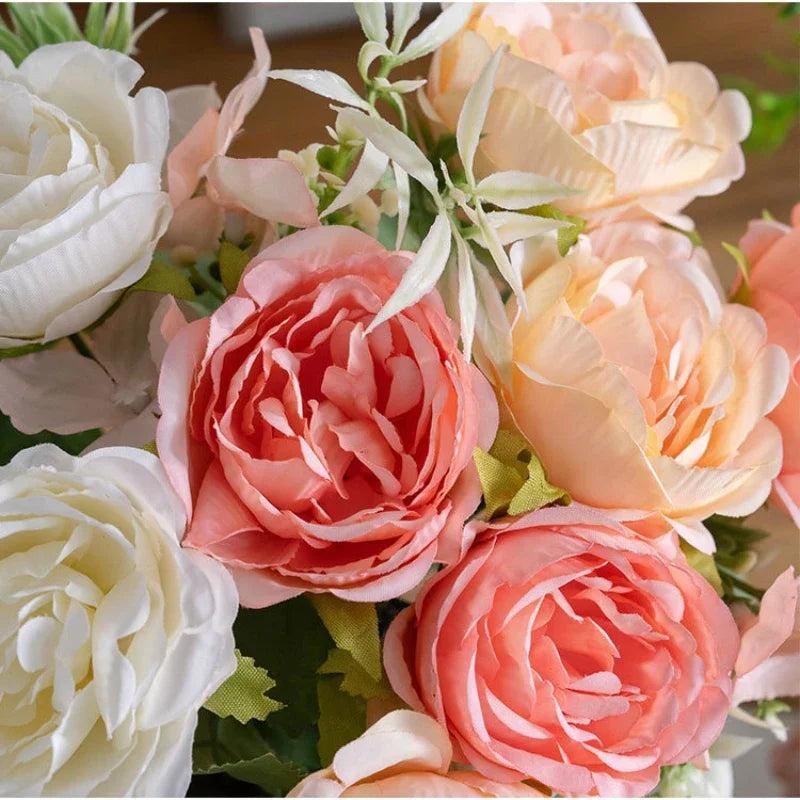 Silk Peony Bouquet Artificial Flower Afralia™ Home Office Wedding Decoration