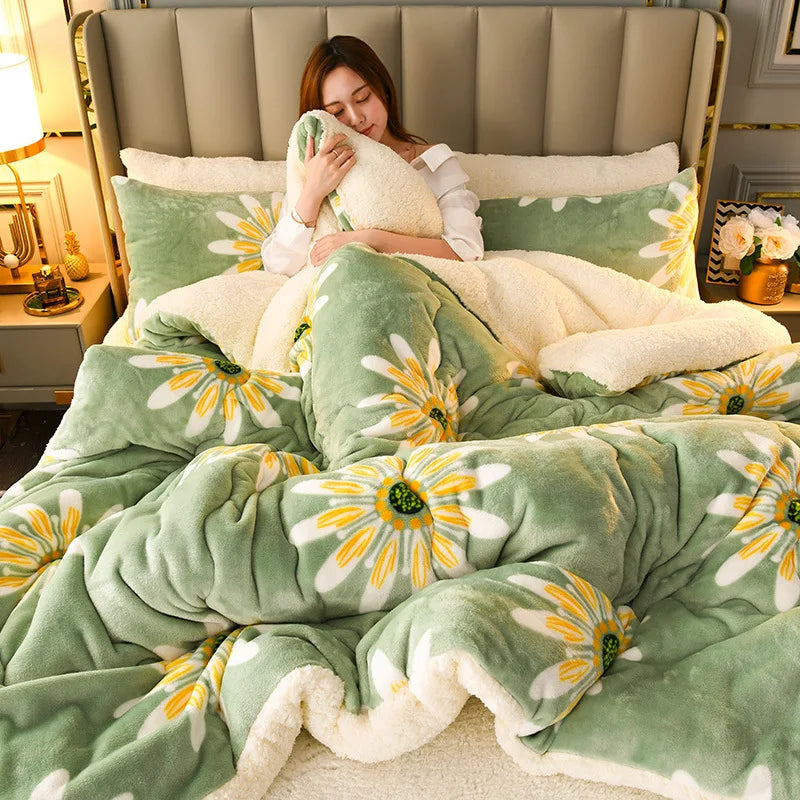 Afralia™ Winter Bedding Thick Quilt Blanket for Cold Nights