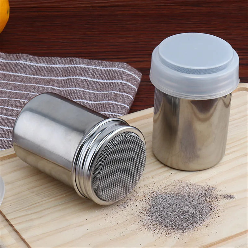 Afralia™ Stainless Steel Coffee Shaker for Kitchen Cake BBQ Powdered Sugar Cocoa Sieve