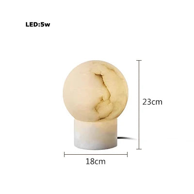 Afralia™ Marble Element Table Lamp - Indoor Desk Light for Bedroom, Study & Home Decor