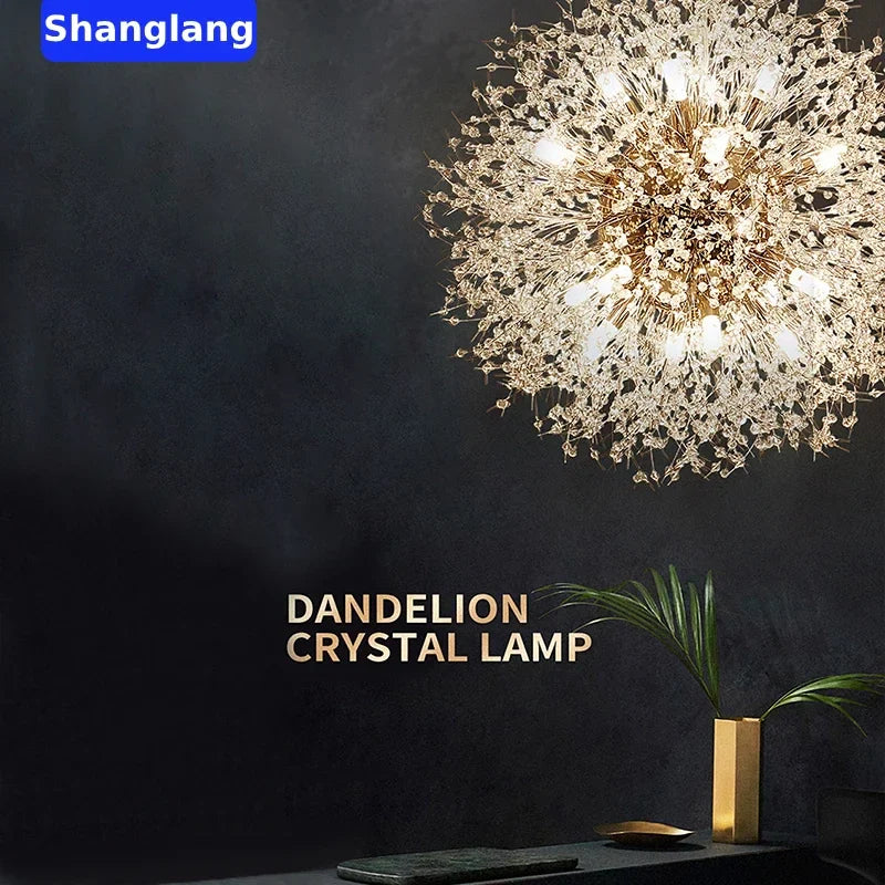 Afralia™ Crystal Snowflake Chandelier: Modern Nordic Style Luxury Light for Living Room Decor
