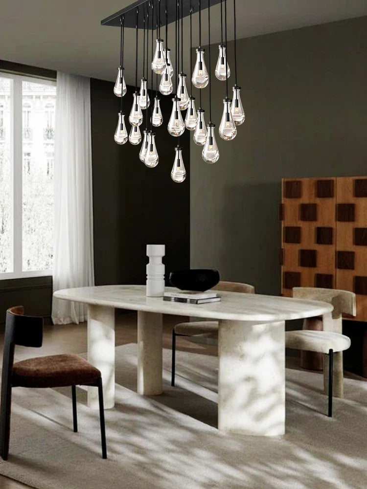 Afralia™ New Copper LED Pendant Light for Living Room and Hotel Staircase