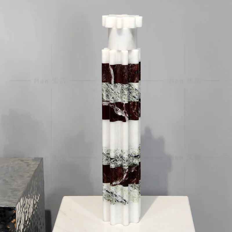Afralia™ Marble Taper Candle Holders for Elegant Table Centerpiece or Home Decor