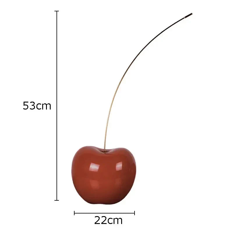 Afralia™ Cherry Fruit Sculpture Resin Desk Ornament Modern Home Decoration