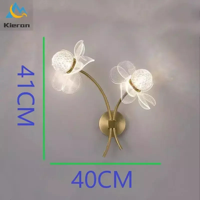 Afralia™ Sunflower LED Wall Lamp: Nordic Modern Bedroom Decor Flower Wall Light