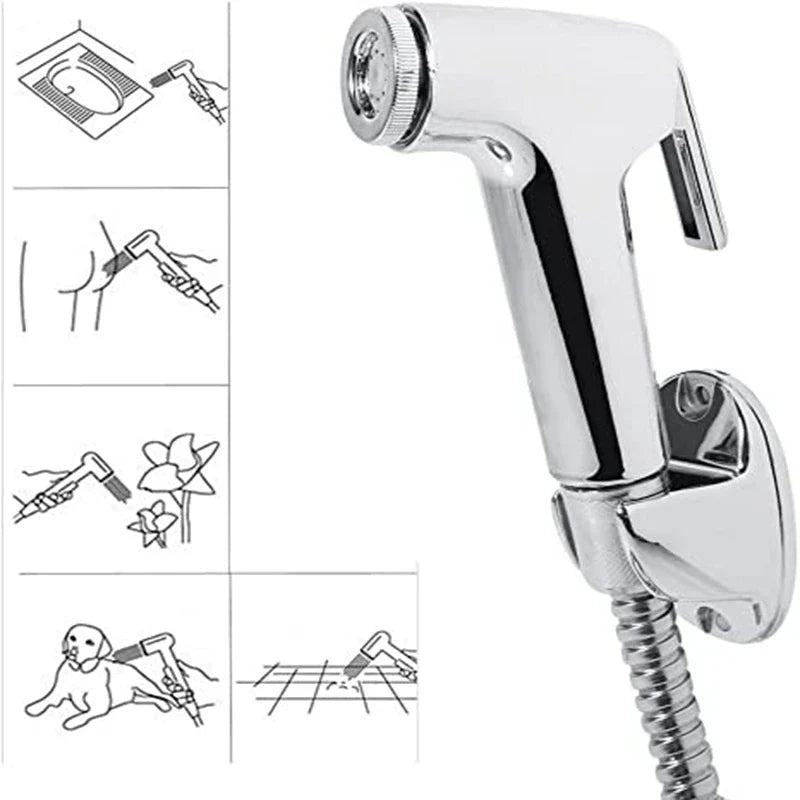 Afralia™ Toilet Bidet Sprayer Gun with Hygienic Shower and Self Cleaning Hose