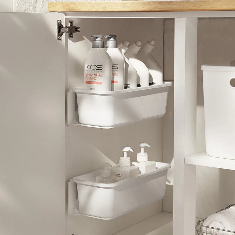 Afralia™ Under Sink Storage Shelves Kitchen Organizer Bathroom Wall-mounted Cabinet Shelf