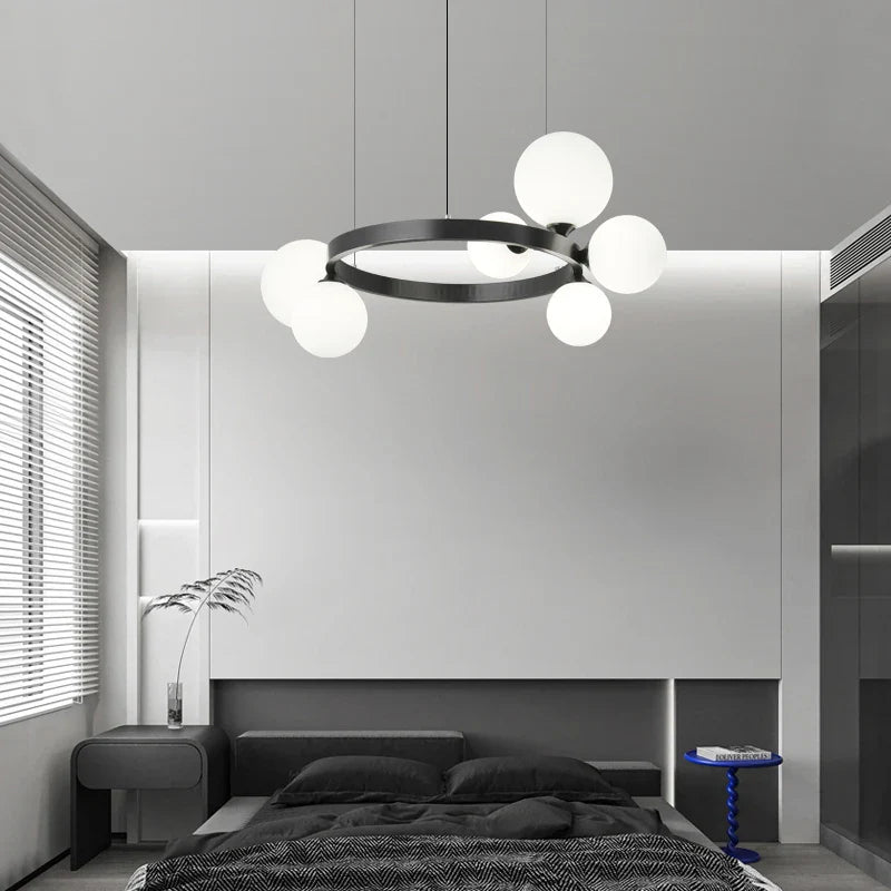 Afralia™ Glass Magic Bean Chandelier - Minimalist Luxury Nordic Modern Lamp