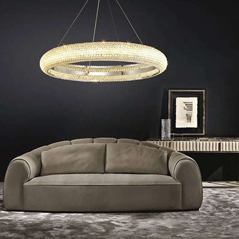 Afralia™ Elegant Chrome Crystal Chandelier for Dining Room Living Room Bedroom Hallway