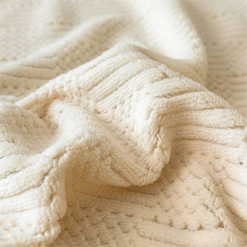 Afralia™ Cozy Carved Velvet Blanket | Warm, Soft & Breathable | Autumn Winter Sofa Bed Throw