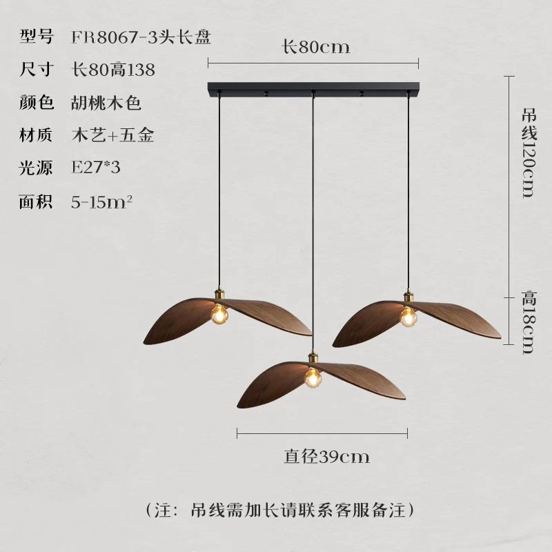 Afralia™ Wood Pendant Light: Japanese Wabi Sabi Retro E27 Hanging Lamp for Home Farmhouse