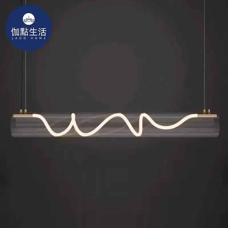 Afralia™ Gold LED Chandelier: Nordic Minimalist Dimming Pendant Lights for Home Decor