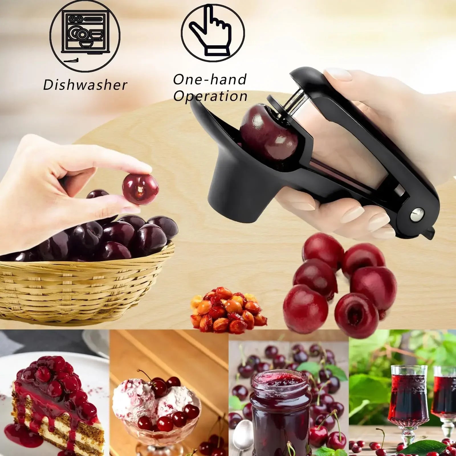 Afralia™ Cherry Fruit Pitter Remover Tool - Easy Olive Core Corer Gadget Stoner