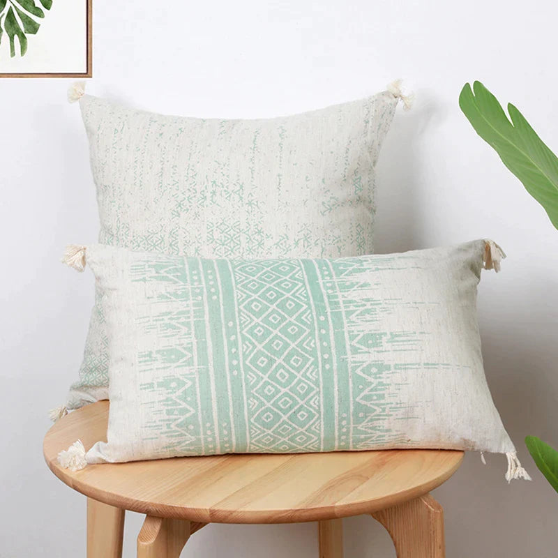 Afralia™ Cotton Crochet Tassel Cushion Cover for Sofa Lumbar Backrest Home Decor