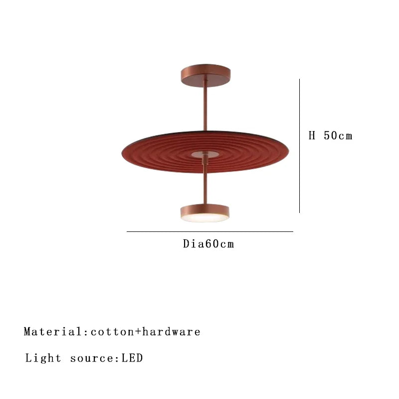 Afralia™ Cotton Round LED Pendant Lights Green Red Art Decoration Offices Bedrooms