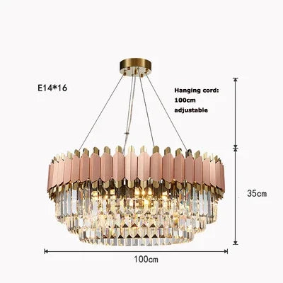 Afralia™ Art Deco Black Golden Crystal Chandelier for Foyer