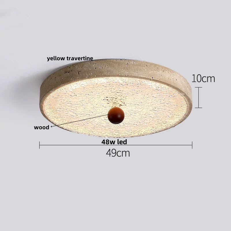 Afralia™ Yellow Cave Stone LED Ceiling Lamp for Restaurant Living Room Decor