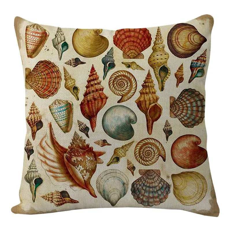 Afralia™ Coastal Cushion Cover - Sea Theme Decorative Sofa Pillowcase