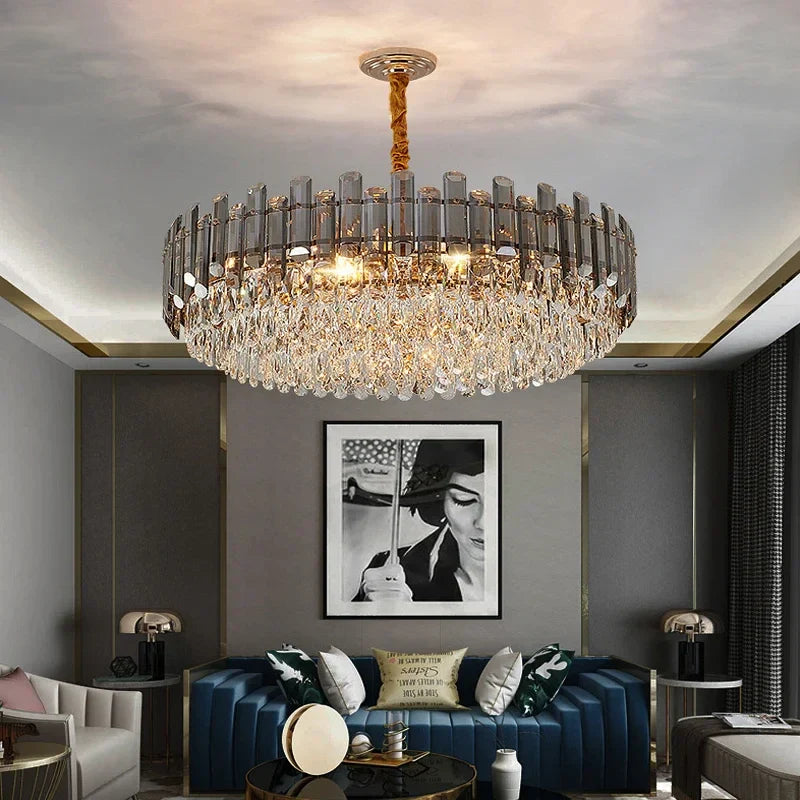 Afralia™ Crystal Pendant Chandelier: Modern Luxury LED Lighting for Villa Living Room Dining Room Lighting