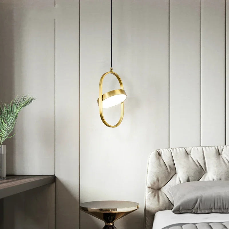 Afralia™ Modern Gold Pendant Lights Fixture for Bedroom Kitchen Dining Room Lighting