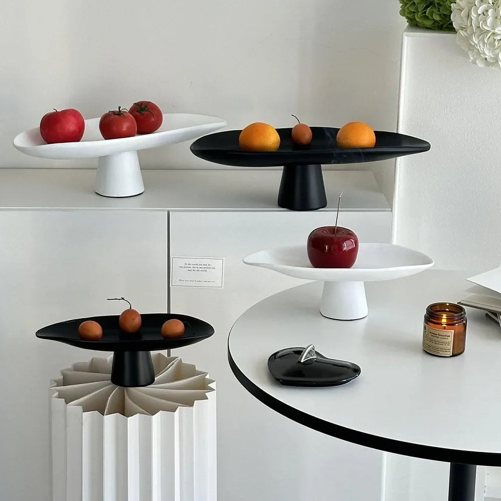 Afralia™ Geometric Resin Fruit Bowl Tray Home Decoration Accessories