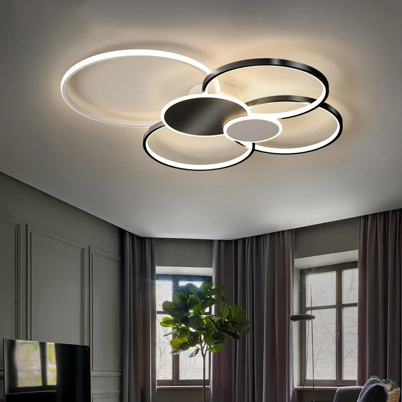 Afralia™ Minimalist Nordic Acrylic LED Ceiling Chandelier for Living Dining Room