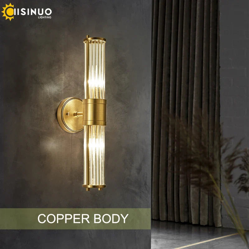 Afralia™ Copper Indoor Wall Sconce Light for Bedroom Living Room Hallway