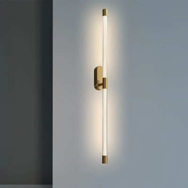 Afralia™ Gold Geometric Lines Wall Lamp for Bedroom and Living Room Decor